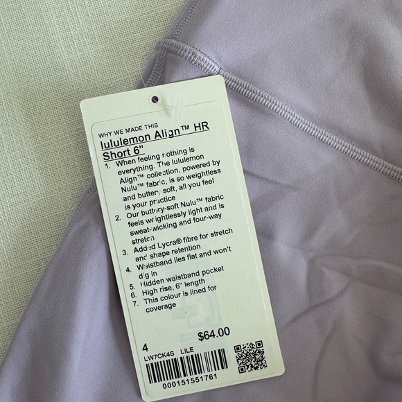 Lululemon Align 6” Biker Short - Lilac Ether - Picture 4 of 4